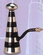 Cone Black Striped Metal Water Pipe